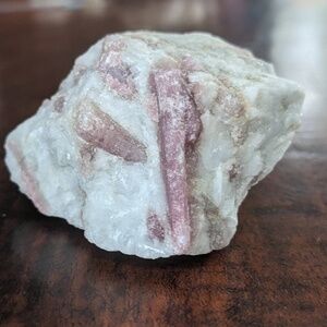 Pink Tourmaline in Quartz from Brazil